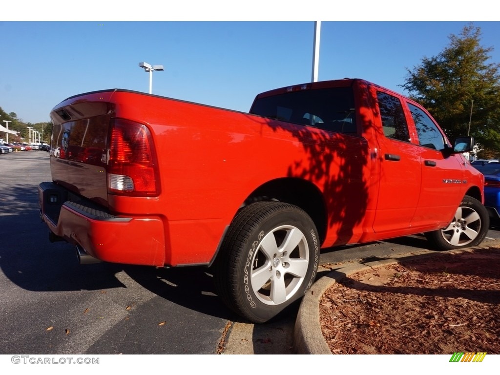 2012 Ram 1500 Express Quad Cab - Flame Red / Dark Slate Gray/Medium Graystone photo #3