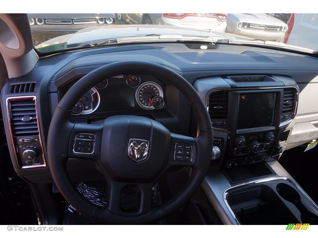 2017 1500 Sport Quad Cab - Brilliant Black Crystal Pearl / Black photo #6