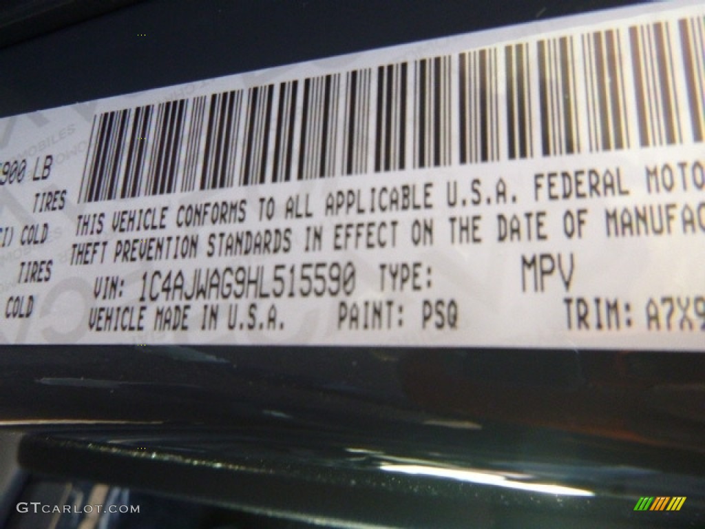 2017 Wrangler Sport 4x4 - Rhino / Black photo #15