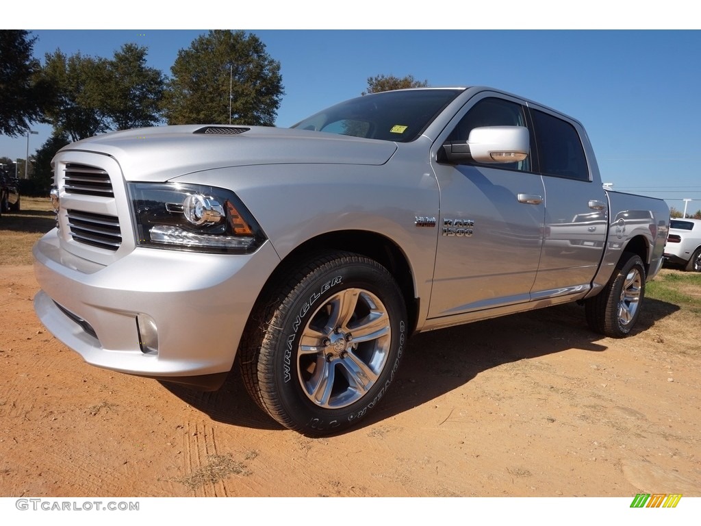 2017 1500 Sport Crew Cab - Bright Silver Metallic / Black photo #1