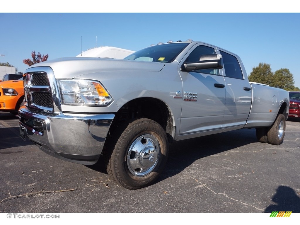 2017 3500 Tradesman Crew Cab 4x4 Dual Rear Wheel - Bright Silver Metallic / Black/Diesel Gray photo #1