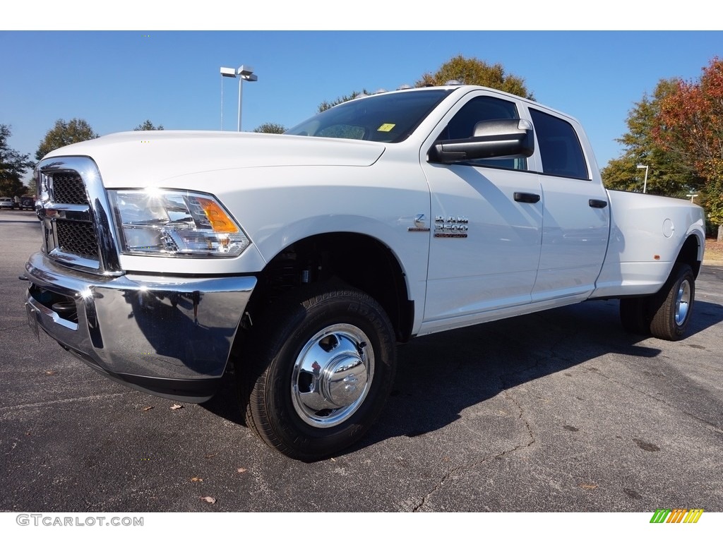 2017 3500 Tradesman Crew Cab 4x4 Dual Rear Wheel - Bright White / Black/Diesel Gray photo #1