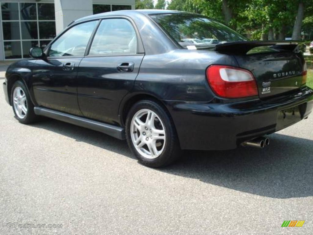 2002 Impreza WRX Sedan - Midnight Black Pearl / Black photo #4