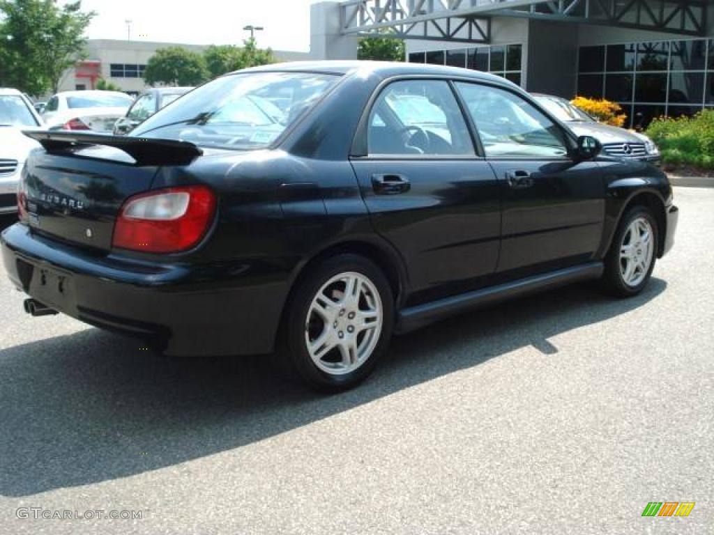 2002 Impreza WRX Sedan - Midnight Black Pearl / Black photo #5
