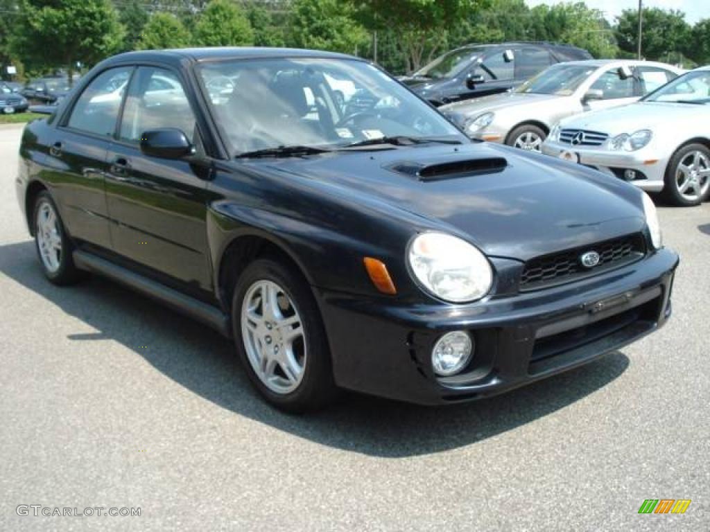 2002 Impreza WRX Sedan - Midnight Black Pearl / Black photo #7