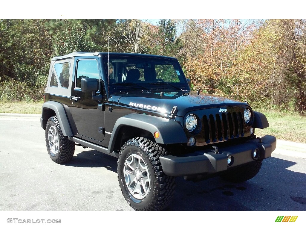 2017 Wrangler Rubicon 4x4 - Black / Black photo #4