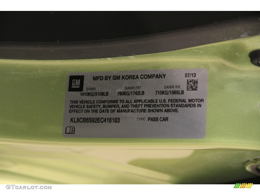2014 Spark LS - Jalapeno / Silver/Green photo #22