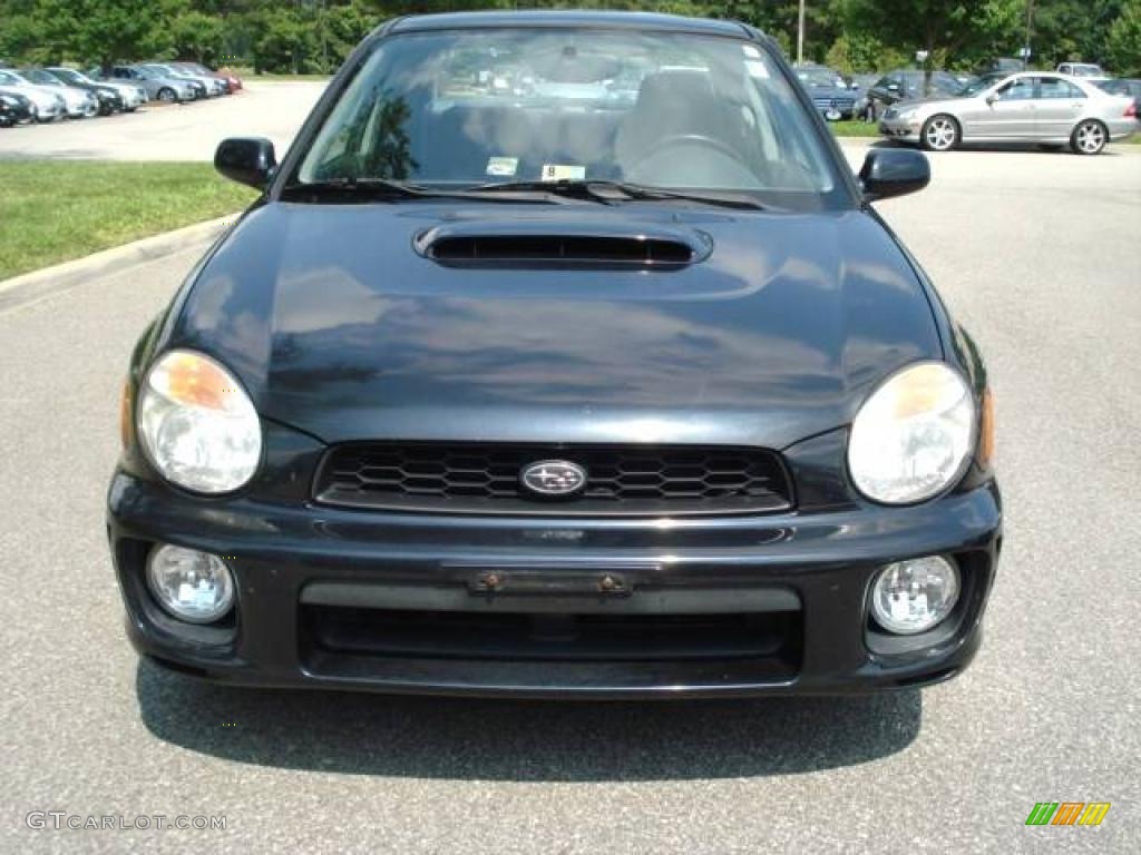 2002 Impreza WRX Sedan - Midnight Black Pearl / Black photo #8