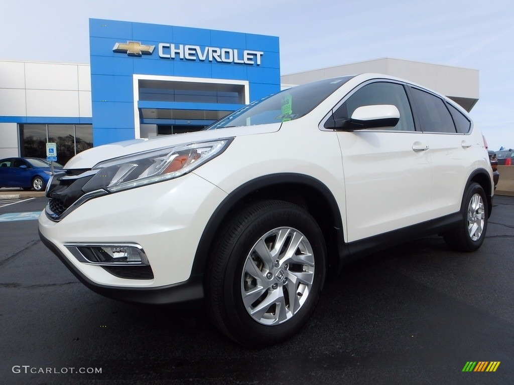 2015 CR-V EX AWD - White Diamond Pearl / Beige photo #2