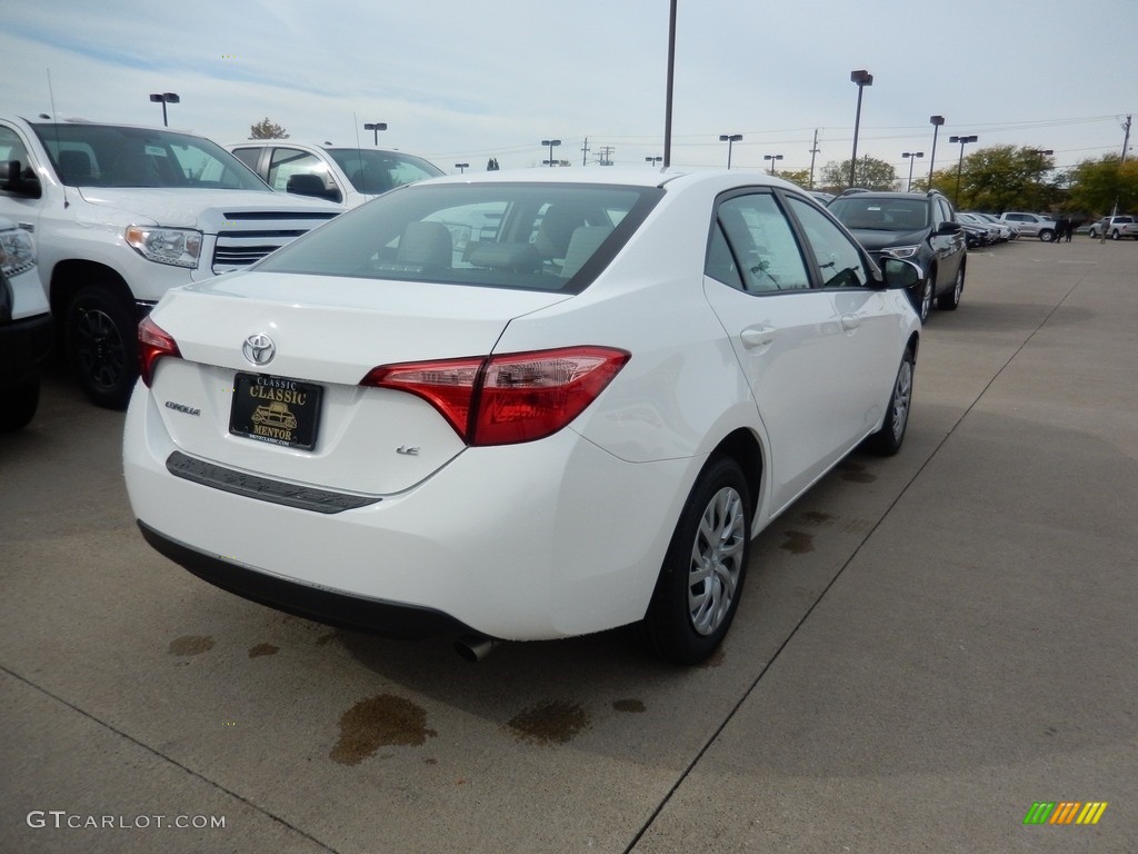 2017 Corolla LE - Super White / Ash Gray photo #2