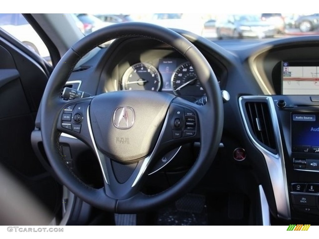 2017 Acura TLX V6 SH-AWD Technology Sedan Espresso Steering Wheel Photo #116733774