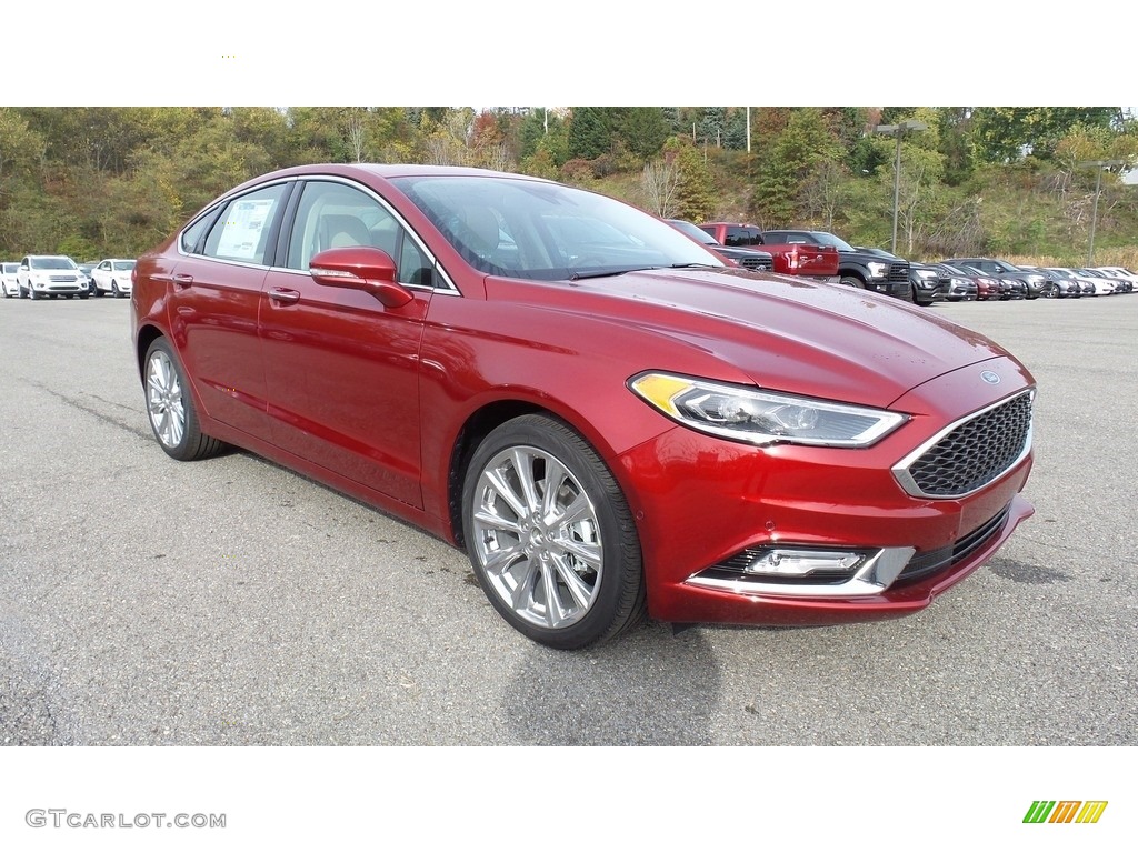 Ruby Red 2017 Ford Fusion Platinum AWD Exterior Photo #116735419