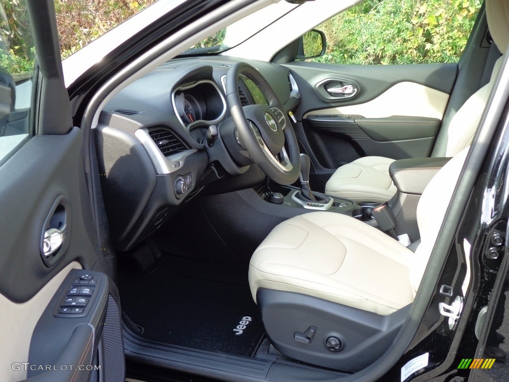 Black/Light Frost Beige Interior 2017 Jeep Cherokee Limited 4x4 Photo #116735750