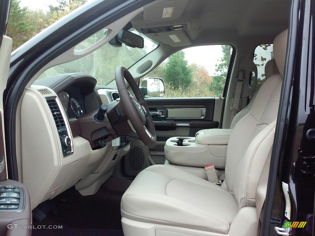 2017 3500 Laramie Crew Cab 4x4 Dual Rear Wheel - Brilliant Black Crystal Pearl / Canyon Brown/Light Frost Beige photo #16