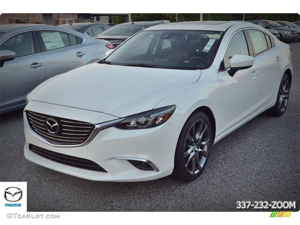 2017 Snowflake White Pearl Mica Mazda Mazda6 Grand Touring 2017 Mazda6 Grand Touring Snowflake White Pearl Mica Black Photo 1