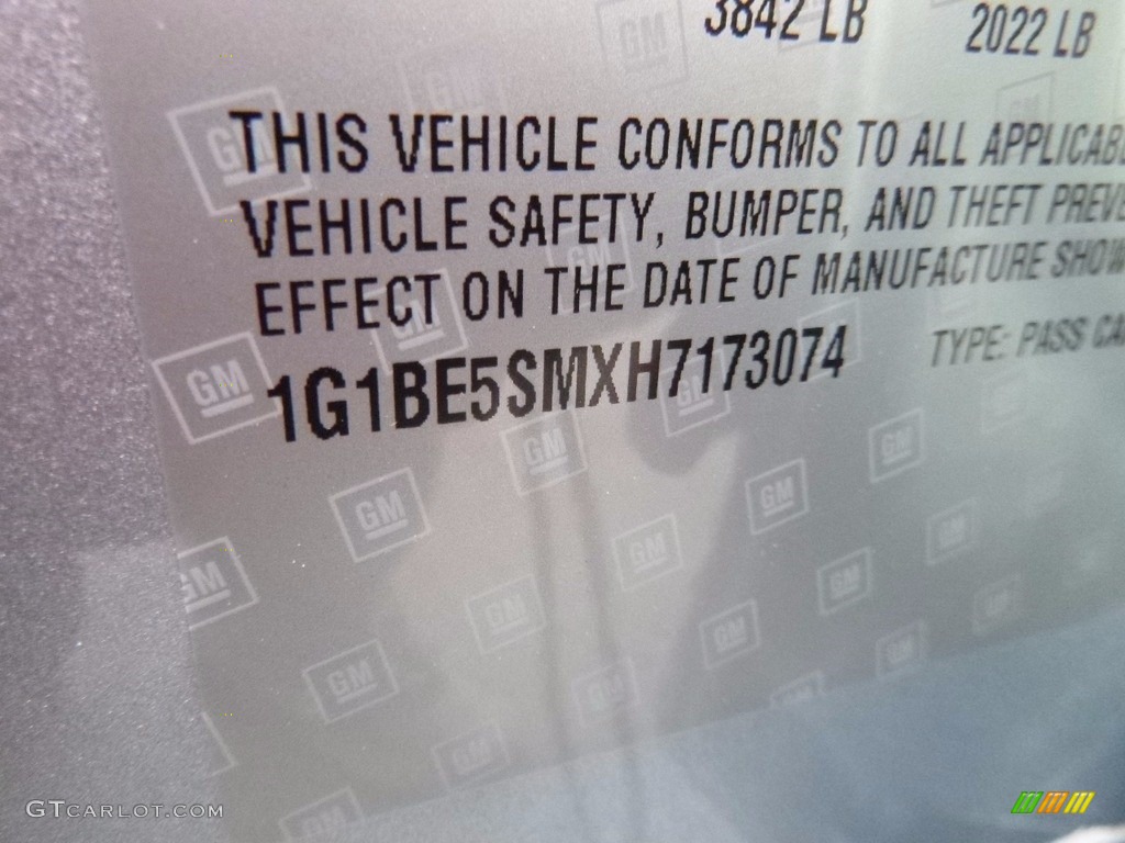 2017 Cruze LT - Arctic Blue Metallic / Jet Black photo #14