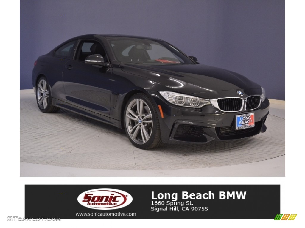 2014 4 Series 435i Coupe - Black Sapphire Metallic / Black photo #1