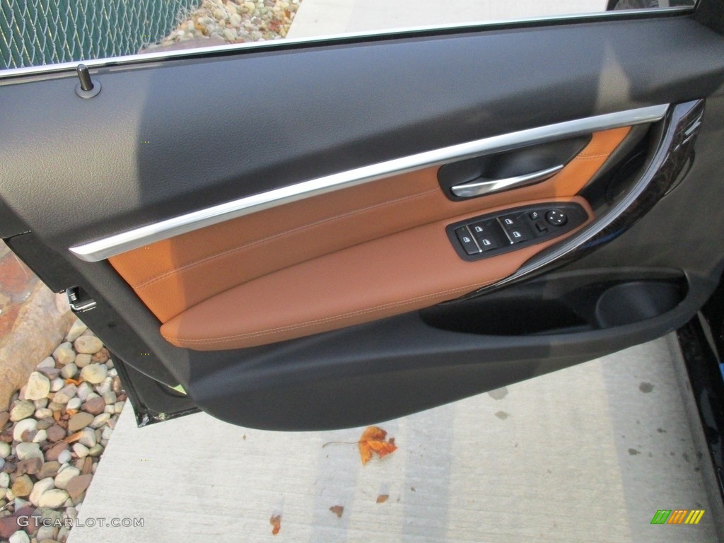 2017 BMW 3 Series 330i xDrive Sedan Saddle Brown Door Panel Photo #116741302