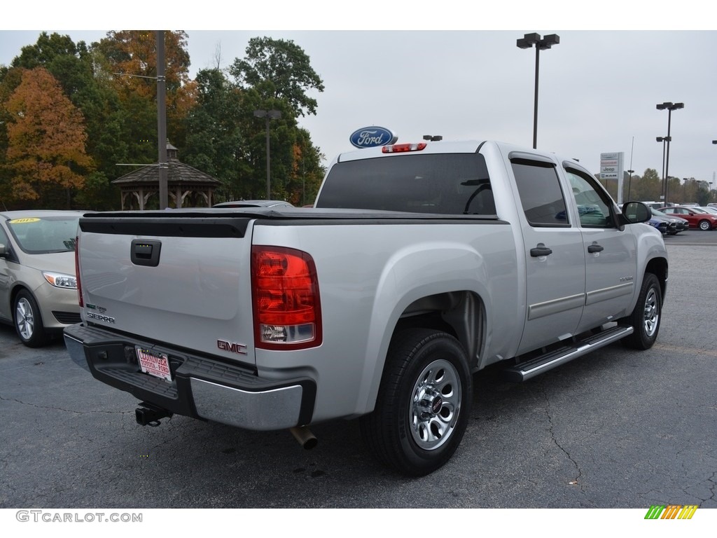 2010 Sierra 1500 SL Crew Cab - Pure Silver Metallic / Dark Titanium photo #3