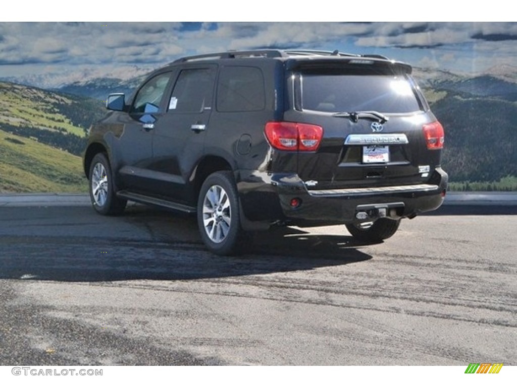 2017 Sequoia Limited 4x4 - Black / Sand Beige photo #3