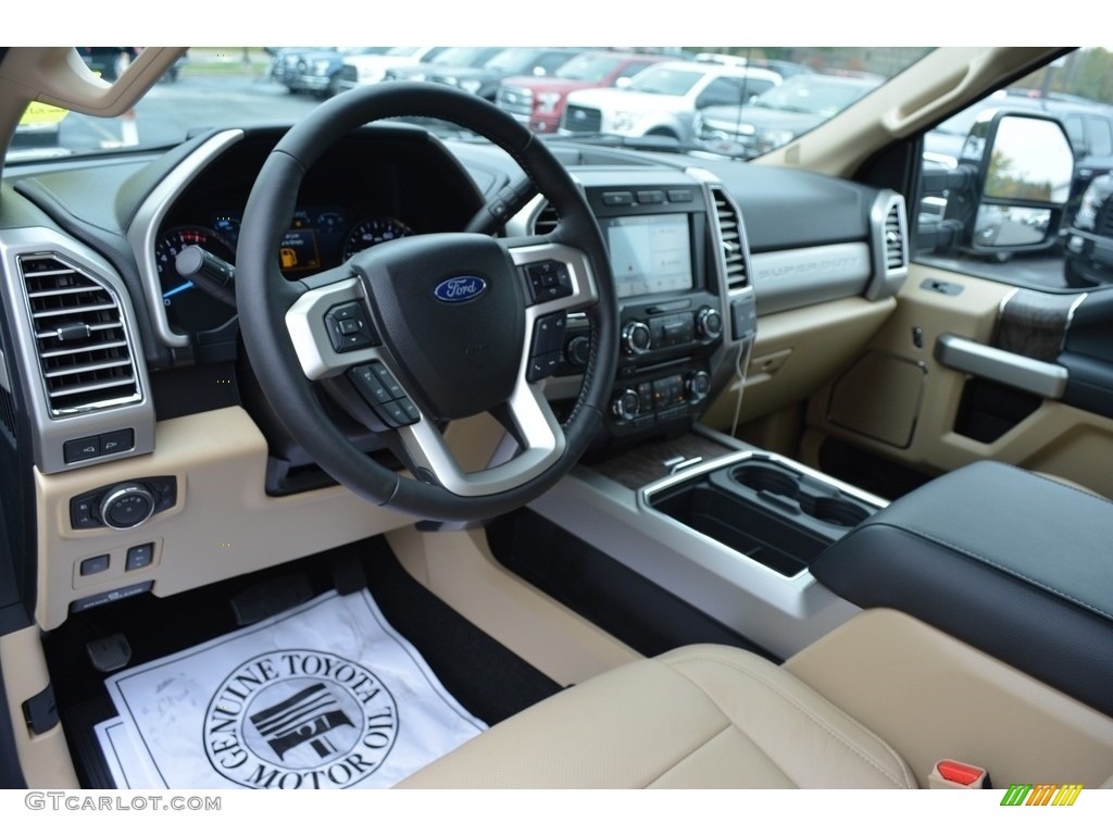 Camel Interior 2017 Ford F250 Super Duty Lariat Crew Cab 4x4 Photo #116744506
