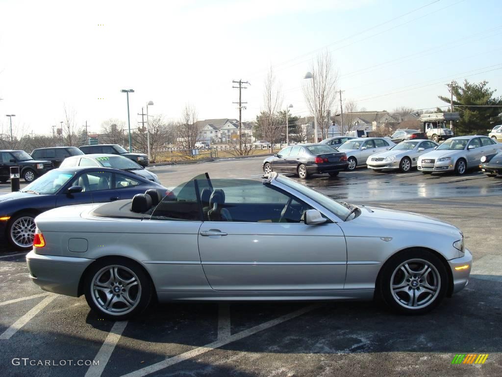 2004 3 Series 330i Convertible - Titanium Silver Metallic / Black photo #6