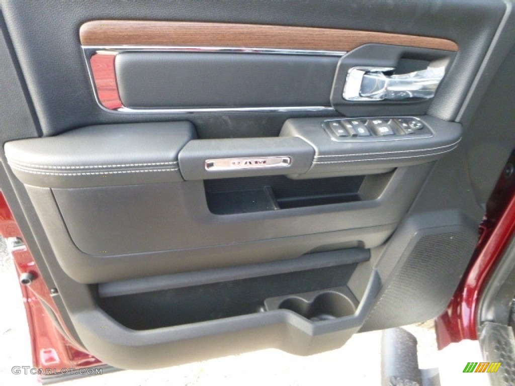 2017 Ram 2500 Laramie Crew Cab 4x4 Black Door Panel Photo #116750730