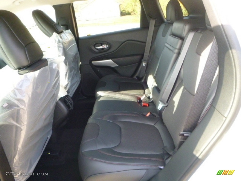 Black Interior 2017 Jeep Cherokee Trailhawk 4x4 Photo #116750830