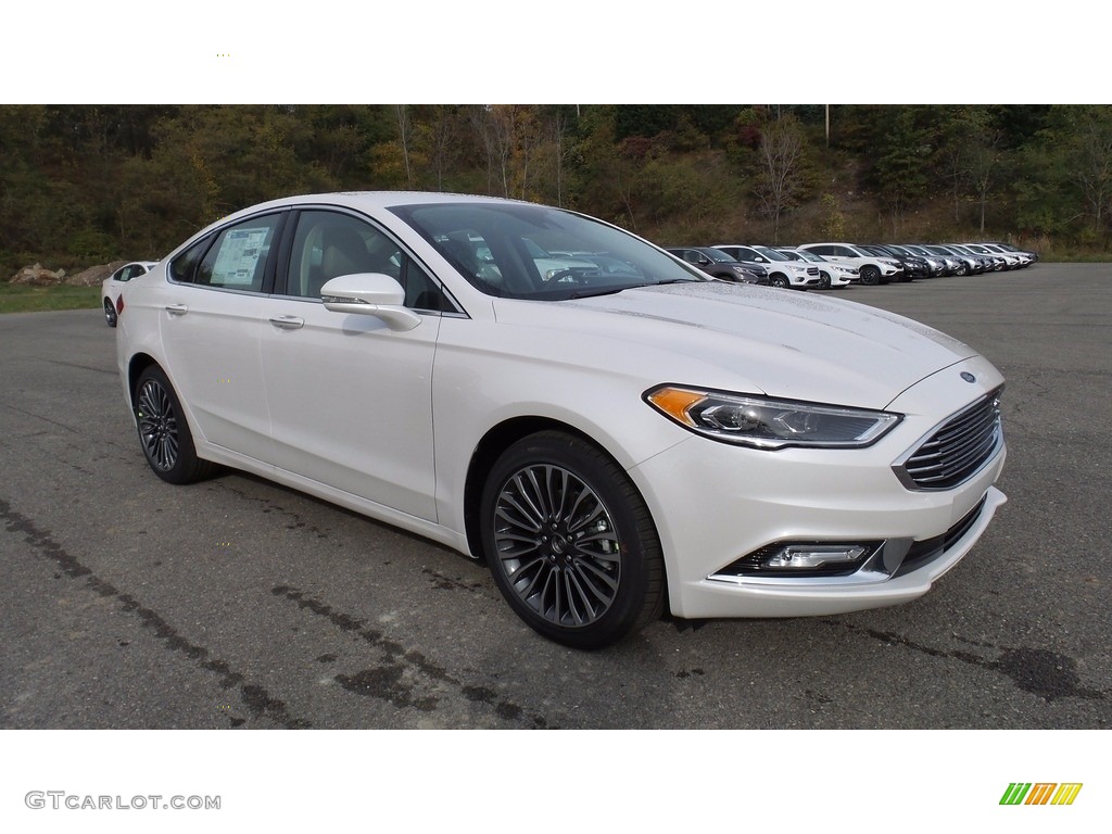 2017 Fusion SE AWD - Oxford White / Medium Light Stone photo #5