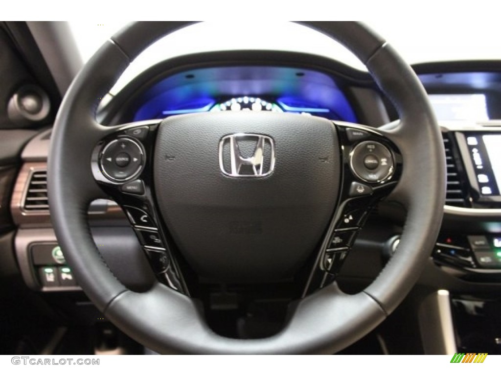2017 Honda Accord Hybrid Touring Sedan Black Steering Wheel Photo #116756395