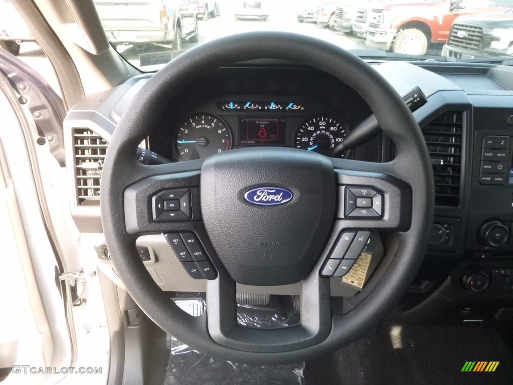 2017 Ford F150 XL SuperCab 4x4 Earth Gray Steering Wheel Photo #116759062