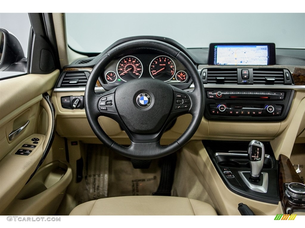 2014 3 Series 320i Sedan - Mineral White Metallic / Venetian Beige photo #4