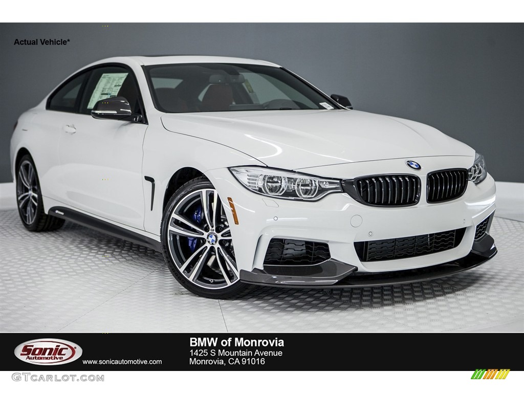 2017 4 Series 440i Coupe - Alpine White / Coral Red photo #1