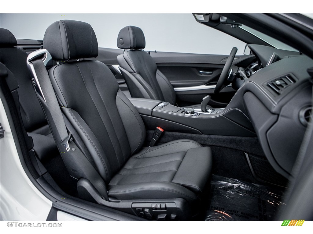Black Interior 2017 BMW 6 Series 640i Convertible Photo #116761771
