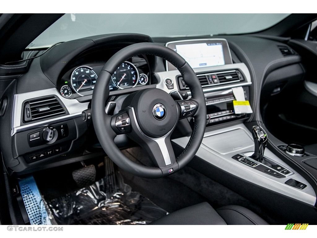 2017 BMW 6 Series 640i Convertible Black Dashboard Photo #116761867