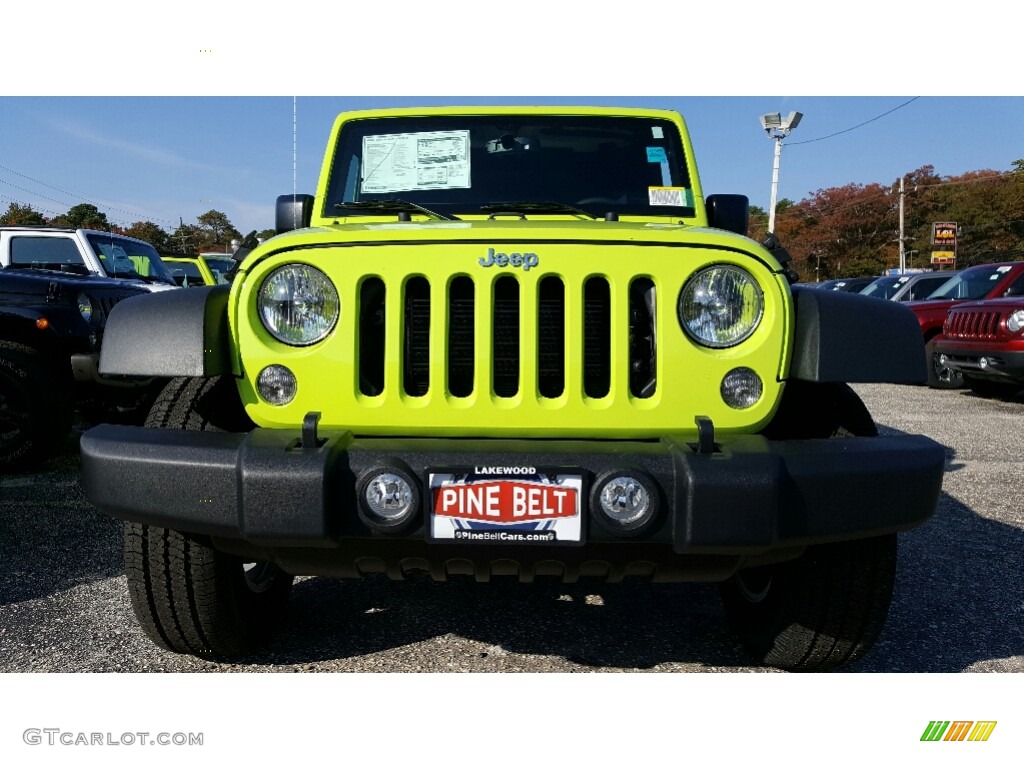 2017 Wrangler Unlimited Sport 4x4 - Hypergreen / Black photo #2