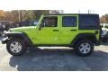 2017 Hypergreen Jeep Wrangler Unlimited Sport 4x4  photo #3