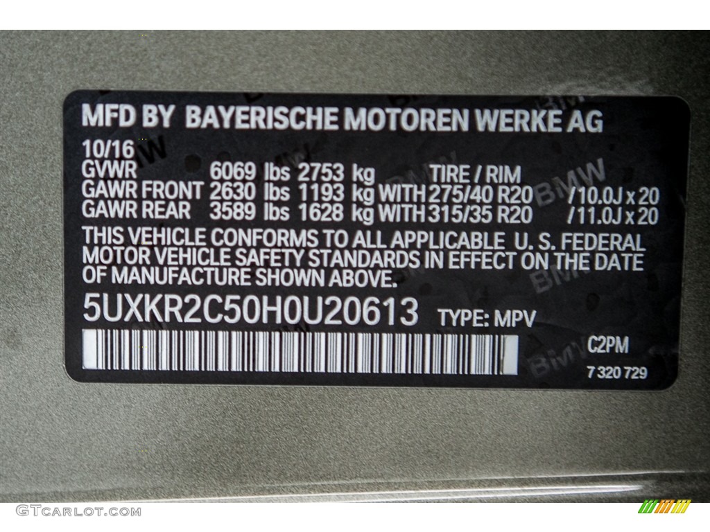 2017 X5 sDrive35i - Atlas Cedar Metallic / Black photo #10