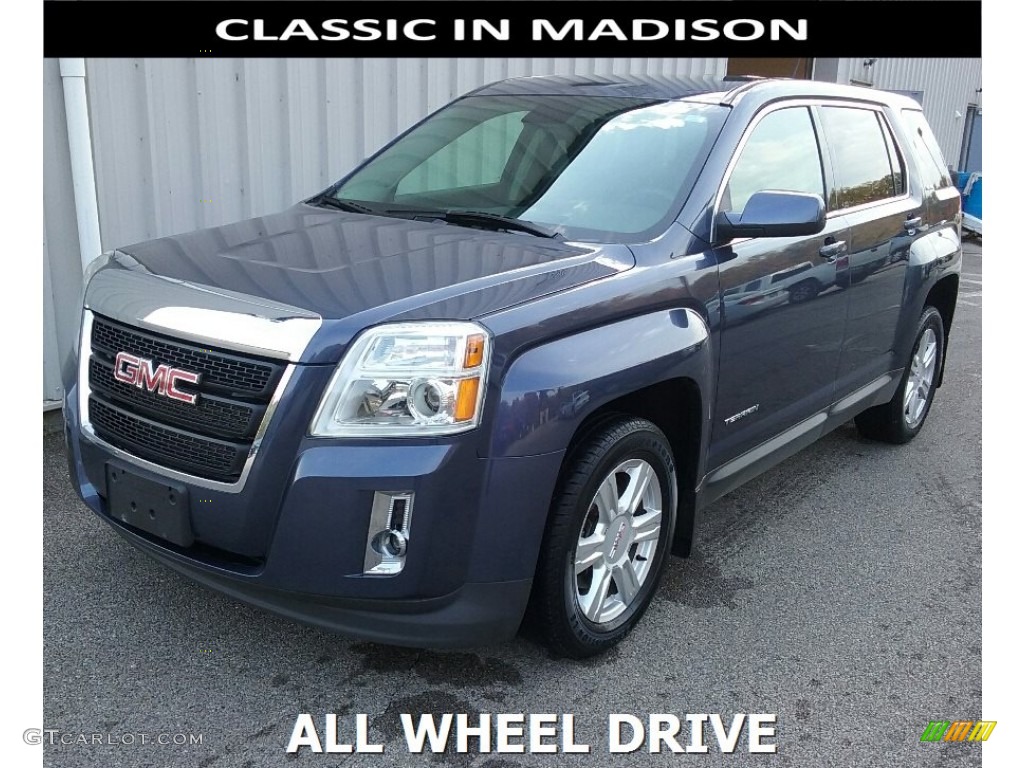 2014 Terrain SLE AWD - Atlantis Blue Metallic / Jet Black photo #1