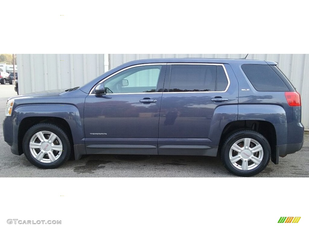 2014 Terrain SLE AWD - Atlantis Blue Metallic / Jet Black photo #2