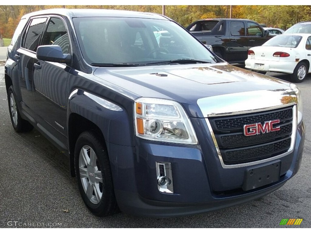 2014 Terrain SLE AWD - Atlantis Blue Metallic / Jet Black photo #5