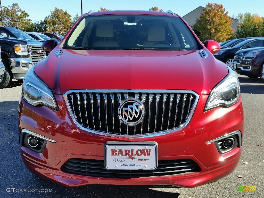 2017 Envision Essence AWD - Chili Red Metallic / Light Neutral photo #2