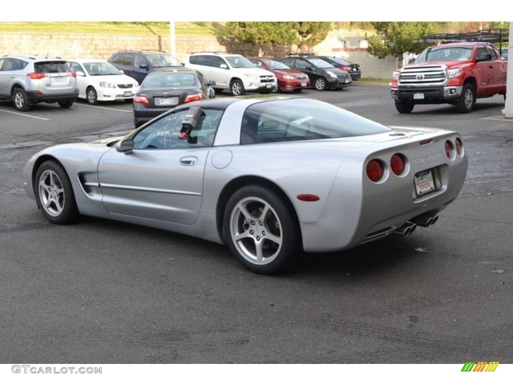 2000 Corvette Coupe - Sebring Silver Metallic / Black photo #4