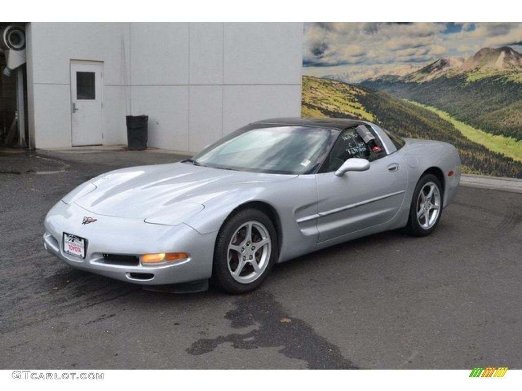 2000 Corvette Coupe - Sebring Silver Metallic / Black photo #5