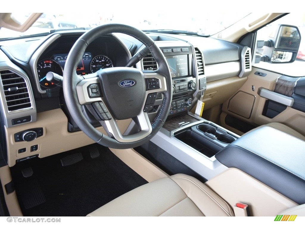 Camel Interior 2017 Ford F250 Super Duty Lariat Crew Cab 4x4 Photo #116774725