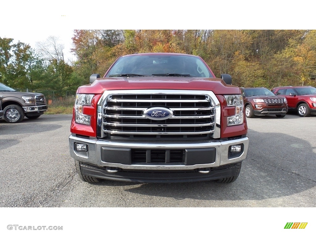 2017 F150 XLT SuperCab 4x4 - Ruby Red / Earth Gray photo #2