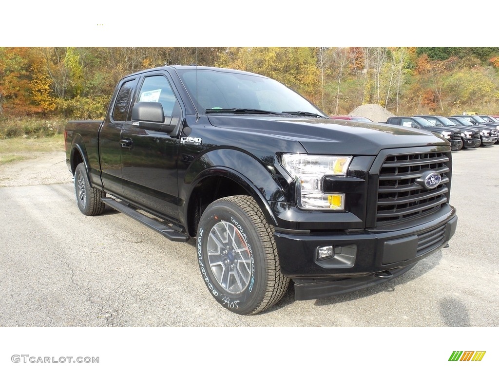 2017 F150 XLT SuperCab 4x4 - Shadow Black / Black photo #4