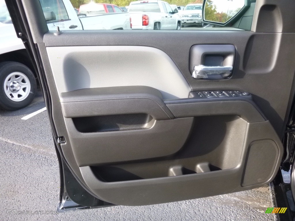 2017 Chevrolet Silverado 1500 Custom Double Cab 4x4 Dark Ash/Jet Black Door Panel Photo #116778643