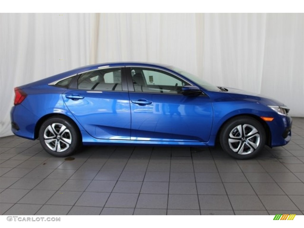 Aegean Blue Metallic 2017 Honda Civic LX Sedan Exterior Photo #116782513
