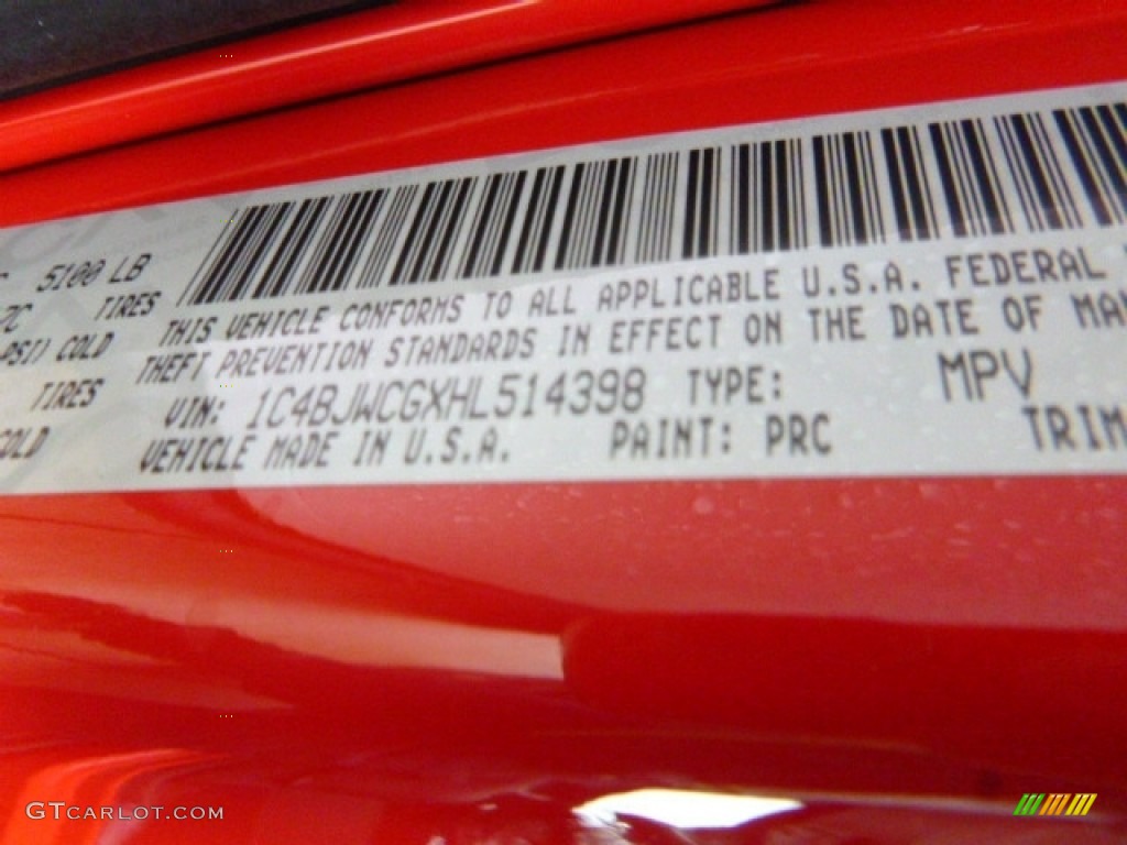 2017 Wrangler Rubicon 4x4 - Firecracker Red / Black photo #12